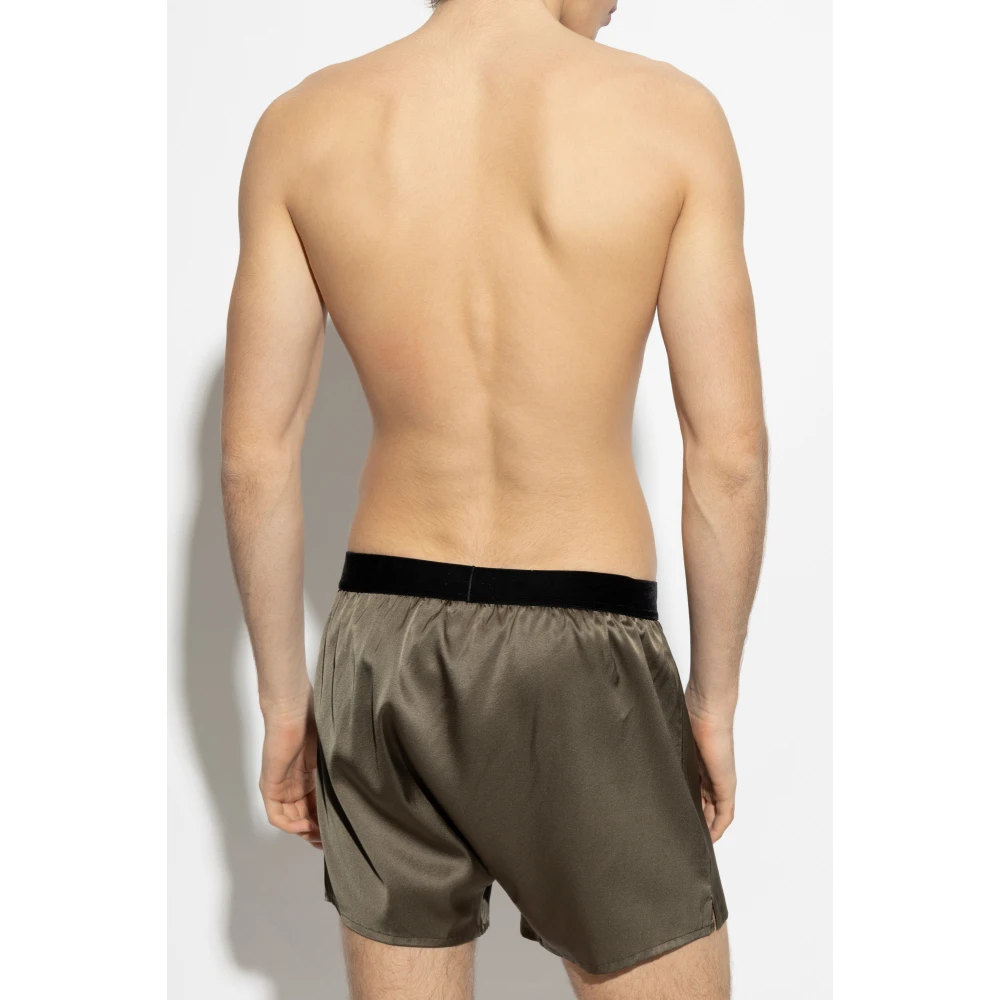 Tom Ford Zijden lingerie shorts Green Heren