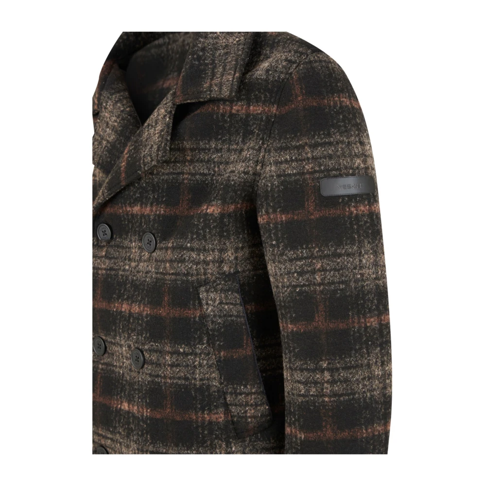 YES ZEE Bruine Winterjas Stijlvolle Mode Brown Heren