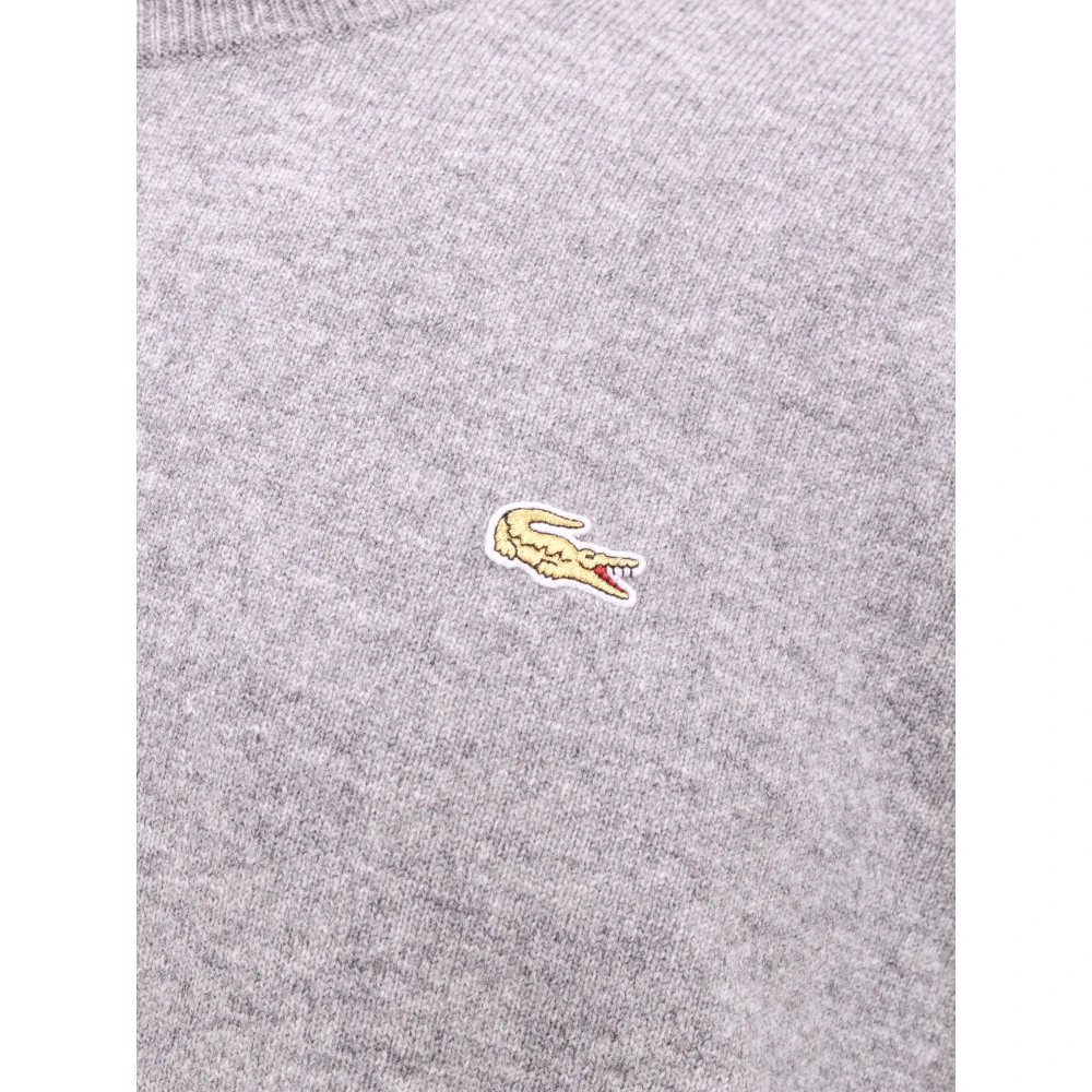 Comme des Garçons Grijze Gebreide Trui Ronde Hals Lange Mouw Wol Gray Heren