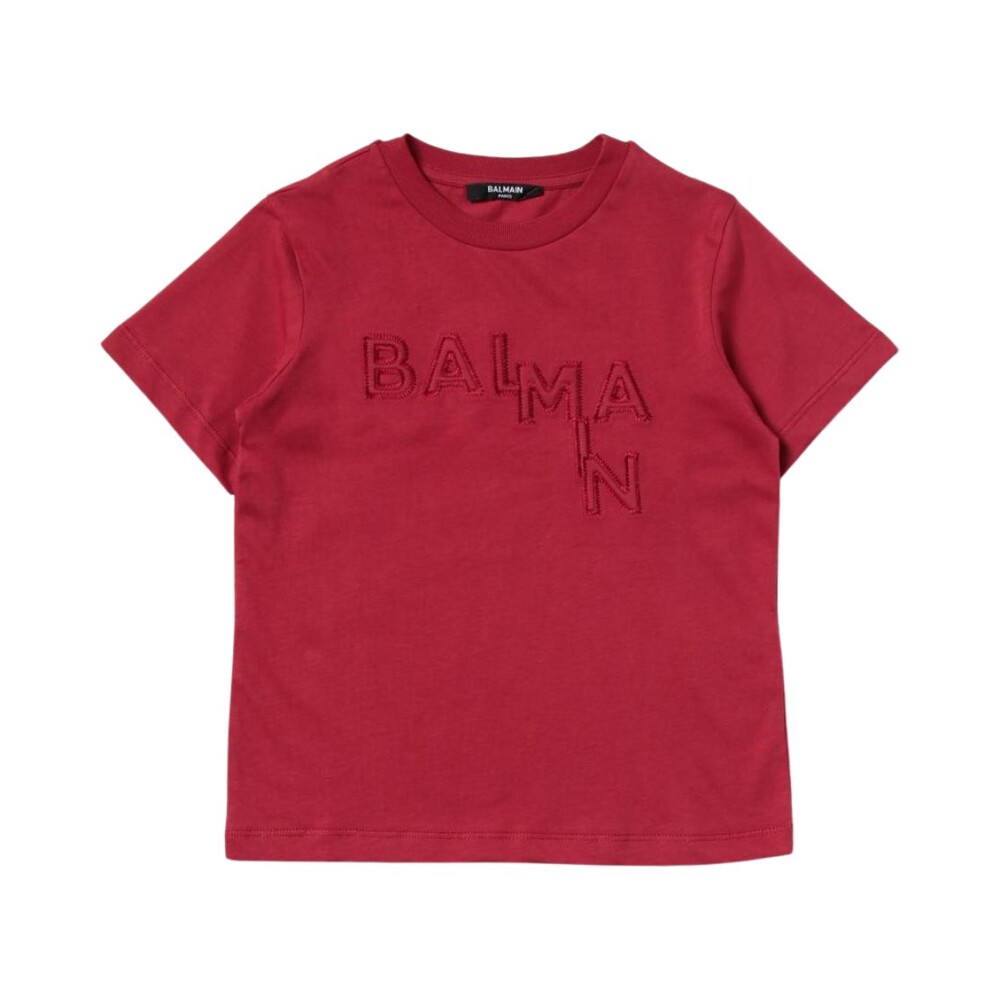 BALMAIN｜SHORT-SLEEVED ROUND NECK T-SHIRTS (CH1EF000BB04 Balmain Crew neck t-shirt short sleeves | The Fashion Square