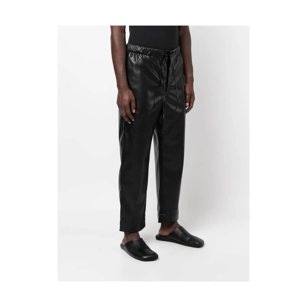Nanushka Zwarte Trekkoordbroek Mode Black Heren