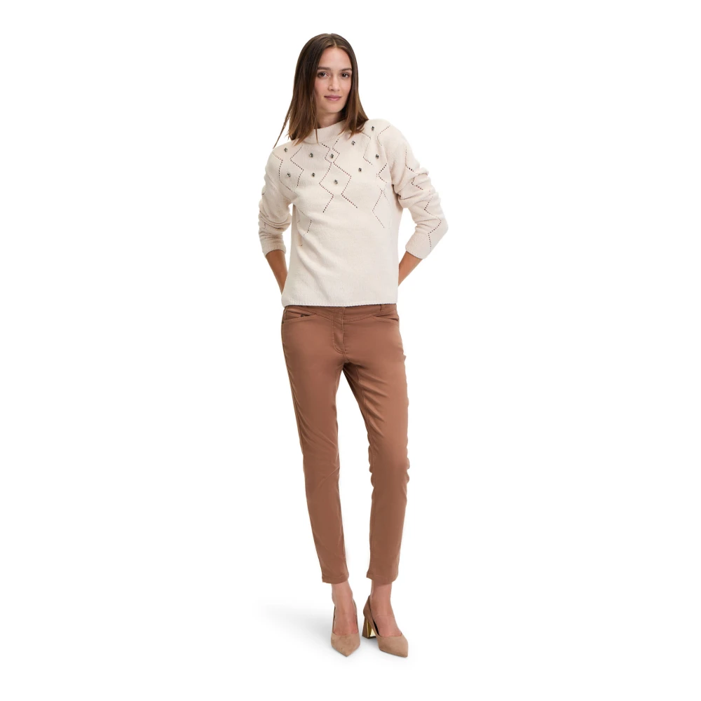 Betty Barclay Gebreide trui met sierstenen Beige Dames