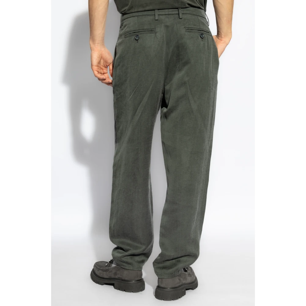 Giorgio Armani Wijde broek Green Heren