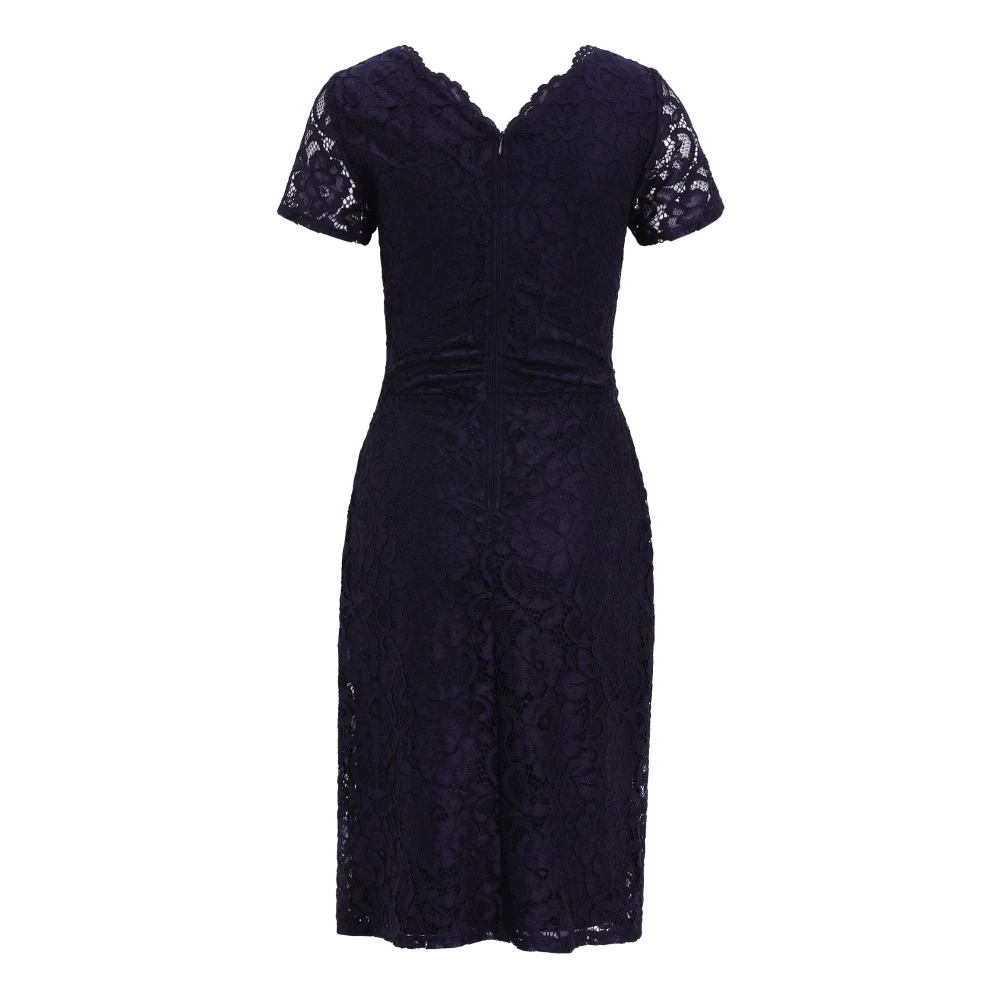 Vera Mont Bloemen Kant Bodycon Jurk Blue Dames