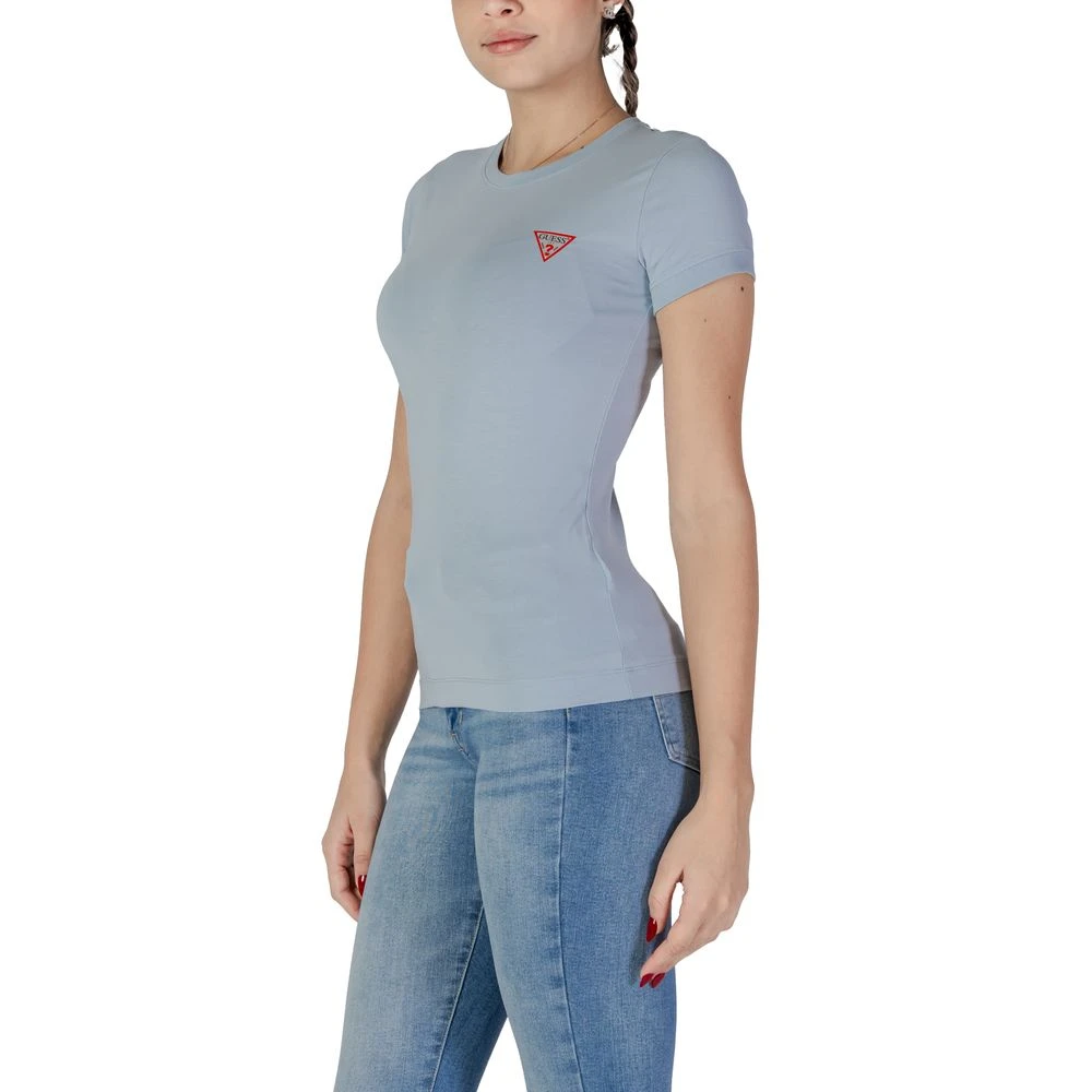 Guess Blauw Katoenen Dames T-shirt Lente Zomer Blue Dames