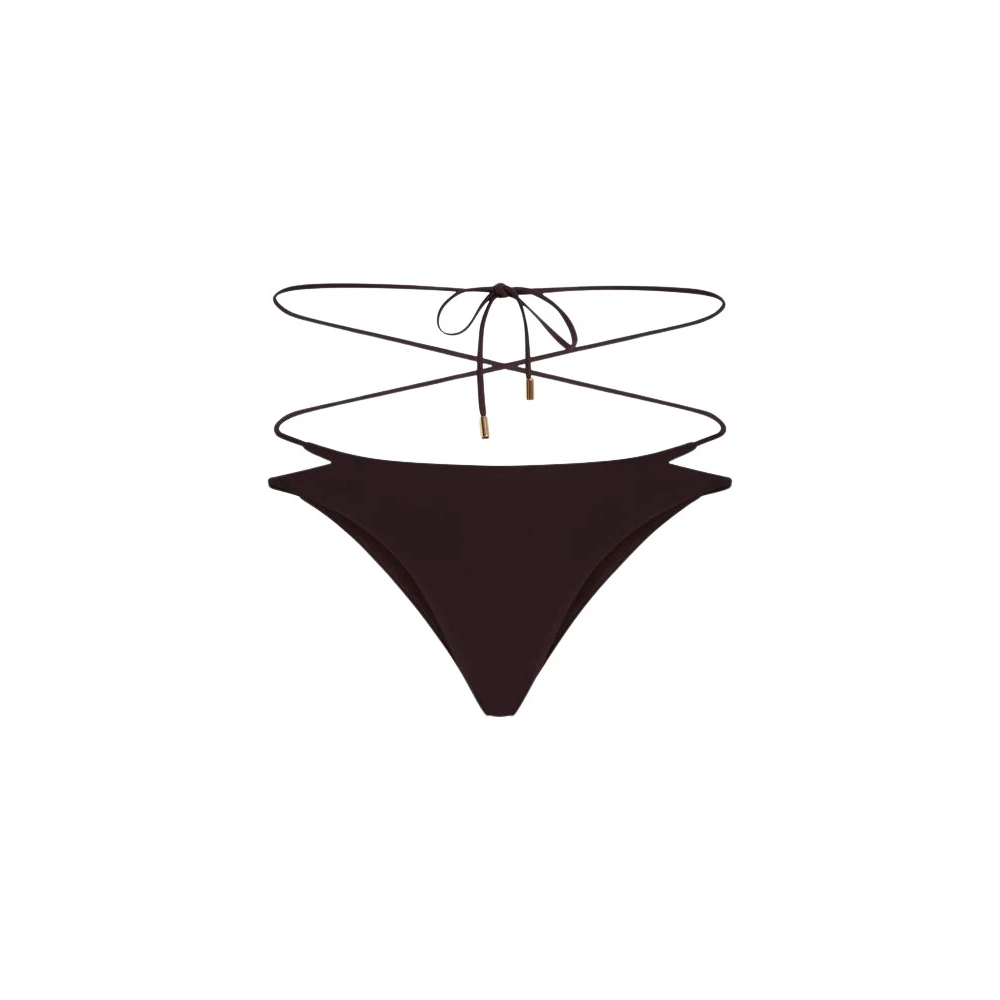Moschino Brown Bikinis, Female, M, Lycra Swim Briefs