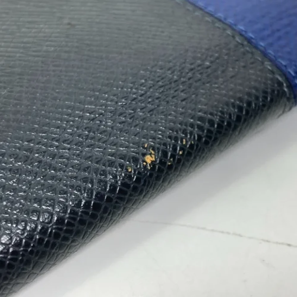 Louis Vuitton Vintage Pre-owned Leather wallets Blue Heren