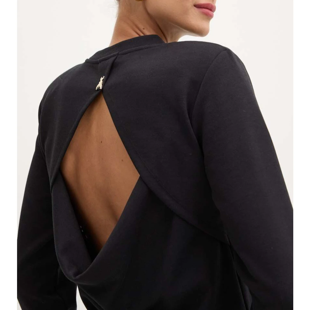 PATRIZIA PEPE Katoenen Sweatshirt Art. 8M1618J219 Black Dames