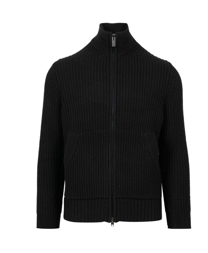 cardigan-en-laine-noir-avec-fermeture-eclair