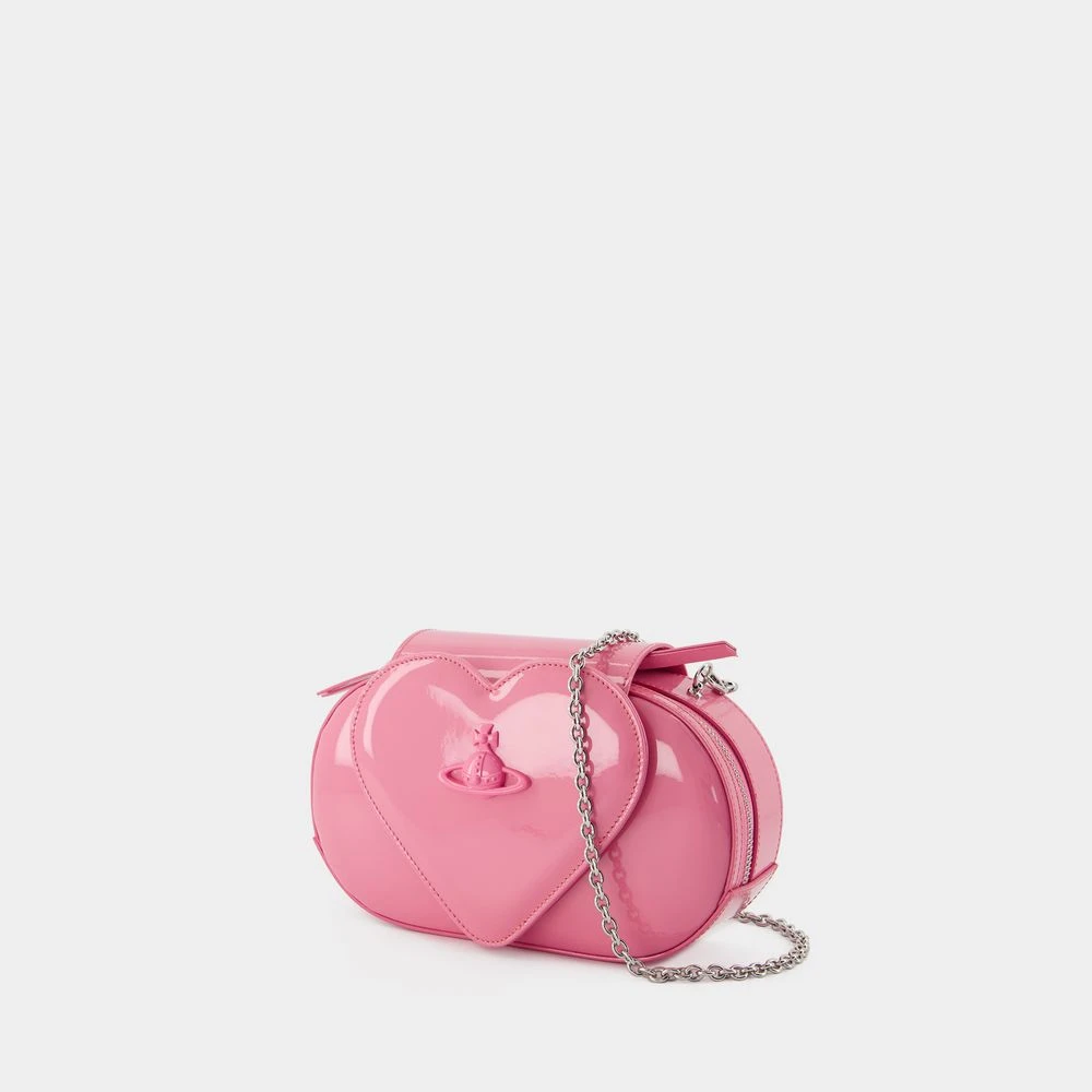 Vivienne Westwood Roze Leren Crossbody Tas met Hartflap Pink Dames