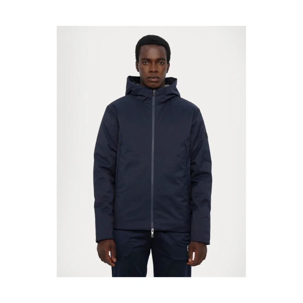 Emporio Armani EA7 Blauwe Hooded Ritsjas Blue Heren