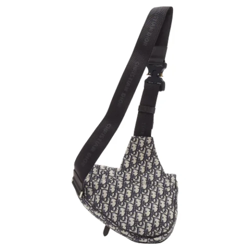 Dior Vintage Pre-owned Canvas crossbody-bags Black Dames