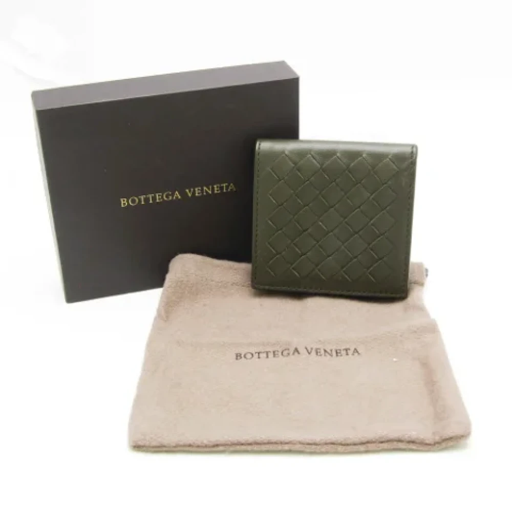 Bottega Veneta Vintage Pre-owned Leather wallets Green Dames
