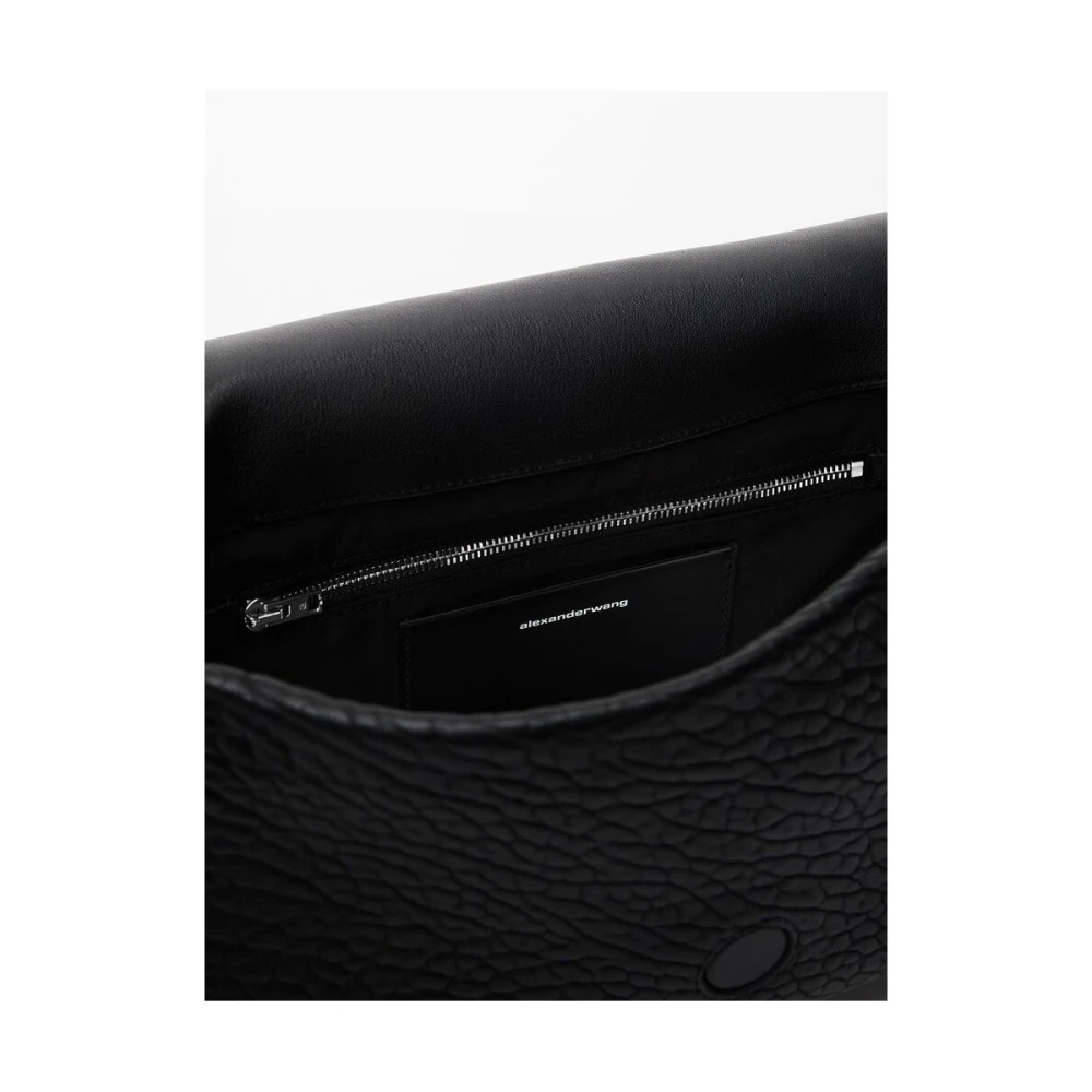 alexander wang Studded Zwarte Leren Schoudertas Black Dames