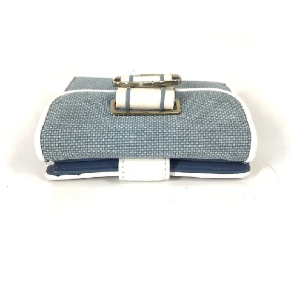 Dior Vintage Pre-owned Canvas wallets Blue Dames