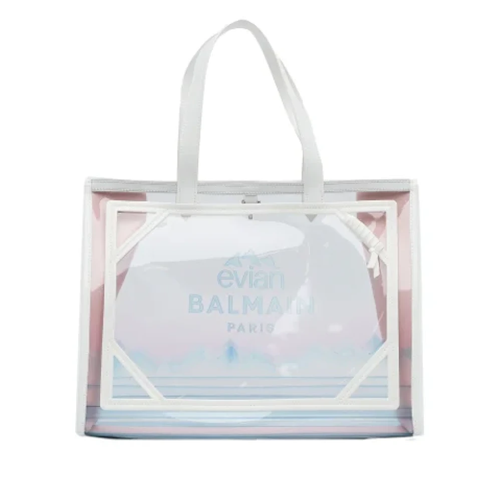 Balmain Pre-owned Fabric handbags White Dames