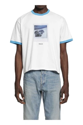 Tryckt bomullsjersey T-shirt i regular fit