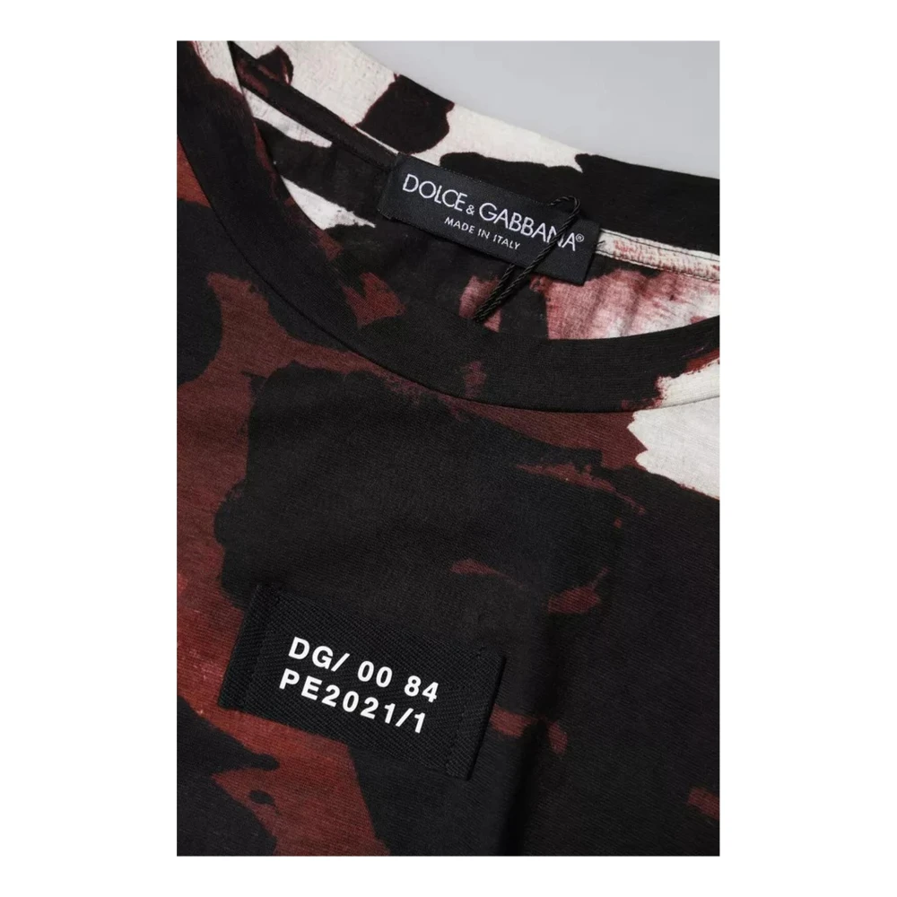 Dolce & Gabbana Camouflage Logo Katoenen T-shirt Multicolor Heren