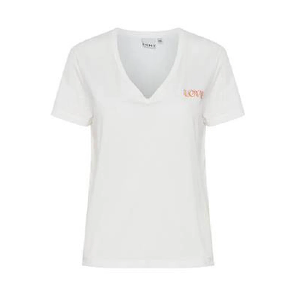 Ichi Stijlvolle Ss17 Dames T-shirt White Dames
