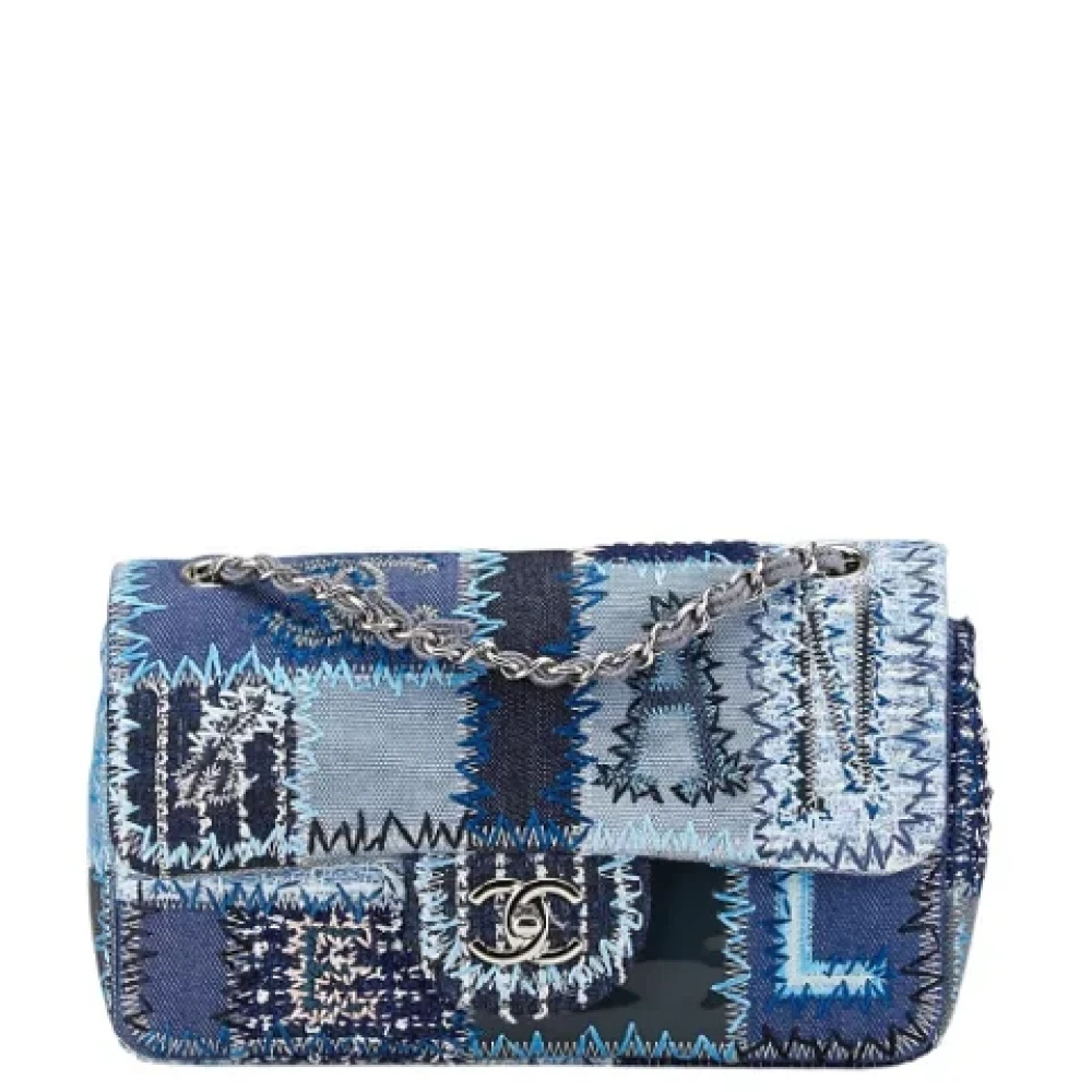 Chanel Vintage Pre-owned Leather handbags Blue Dames
