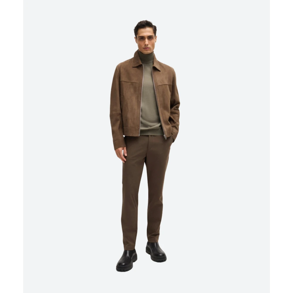 Hugo Boss Merinowol Coltrui Sweater Green Heren