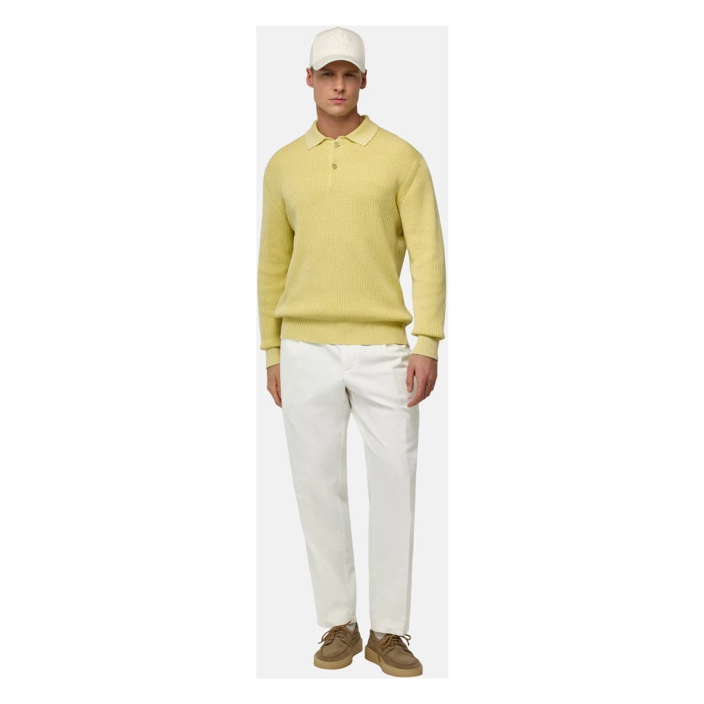 Boggi Milano Katoenen Broek White Heren
