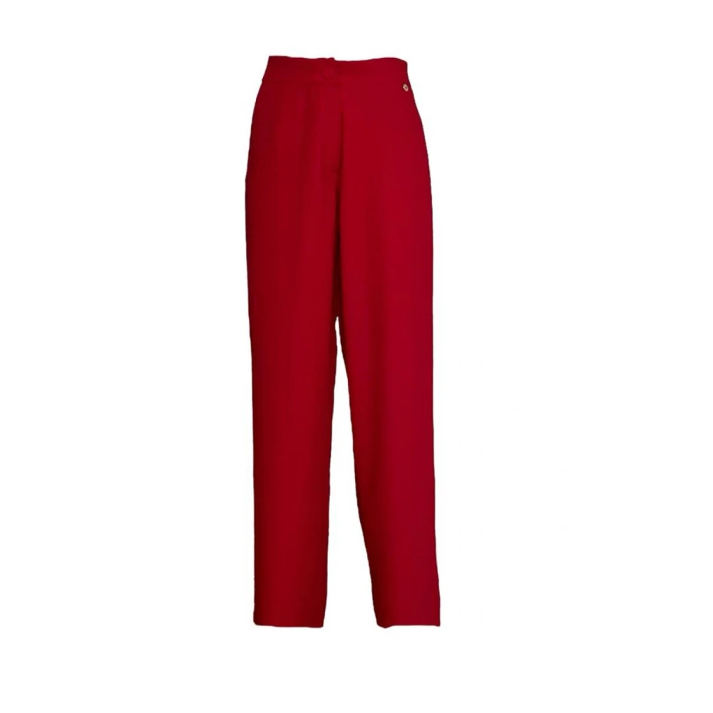 H2O Wijde Pijp Polyester Broek Red Dames