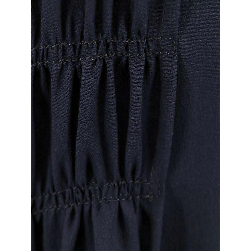 Chloé Zijden jurk met voorpand draperie Blue Dames