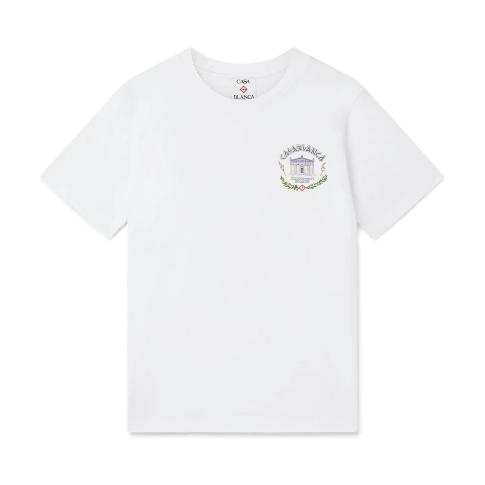 Casablanca Sportieve Biologisch Katoenen Grafische T-shirt White Heren