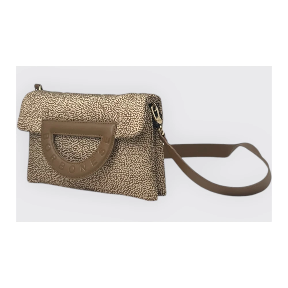 Borbonese Schoudertas met klep Beige Dames