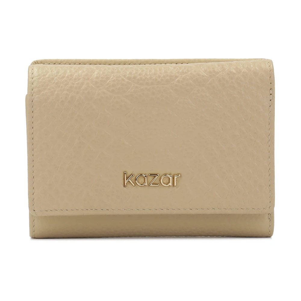 Kazar Compacte beige portemonnee met reliëfpatroon Beige Dames