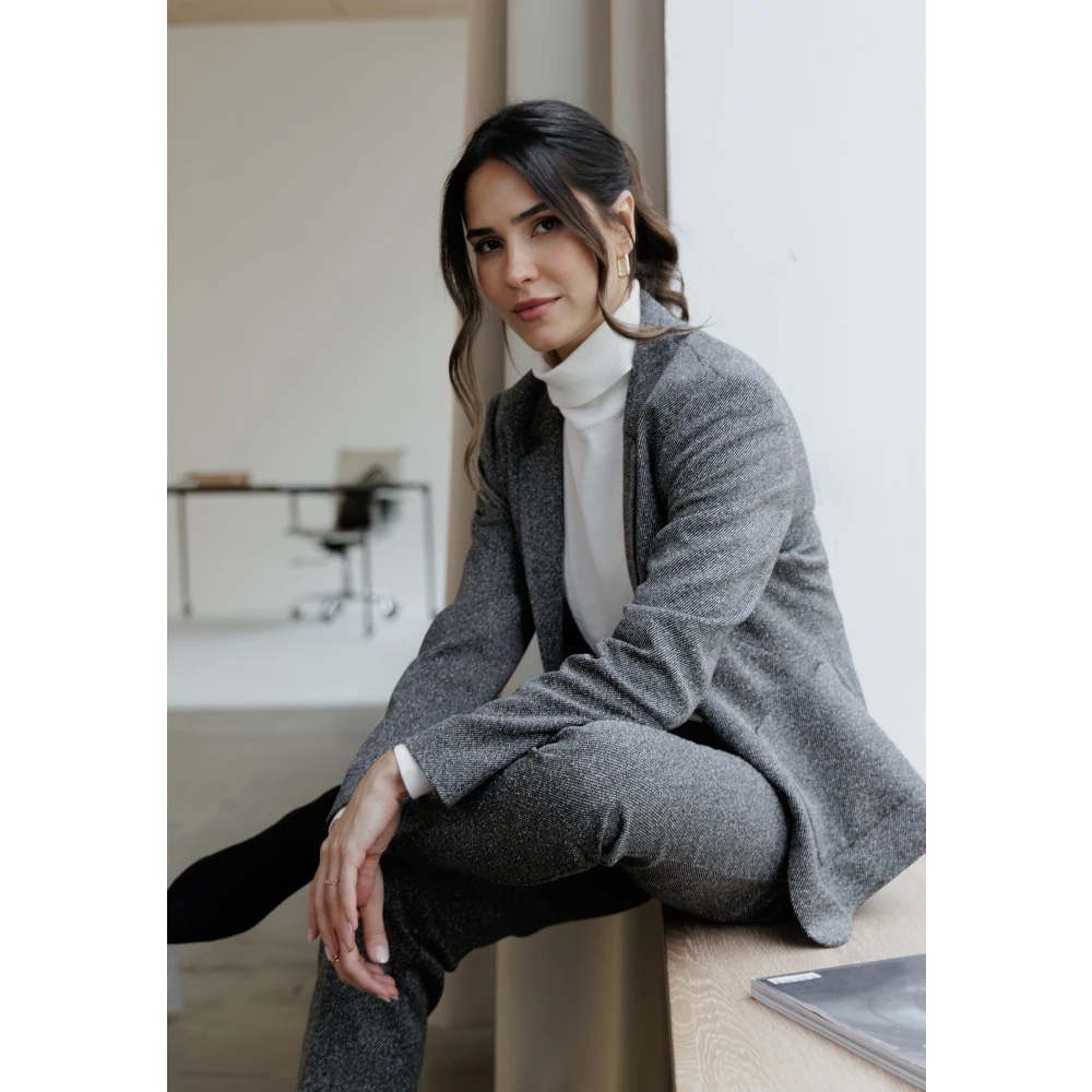 Betty Barclay Relaxed Fit Businessbroek met streep Black Dames
