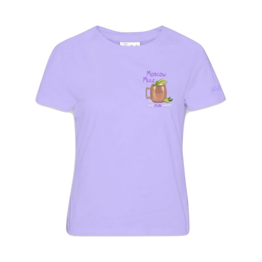 MC2 Saint Barth Katoenen Moscow Mule T-shirt voor vrouwen Purple Dames