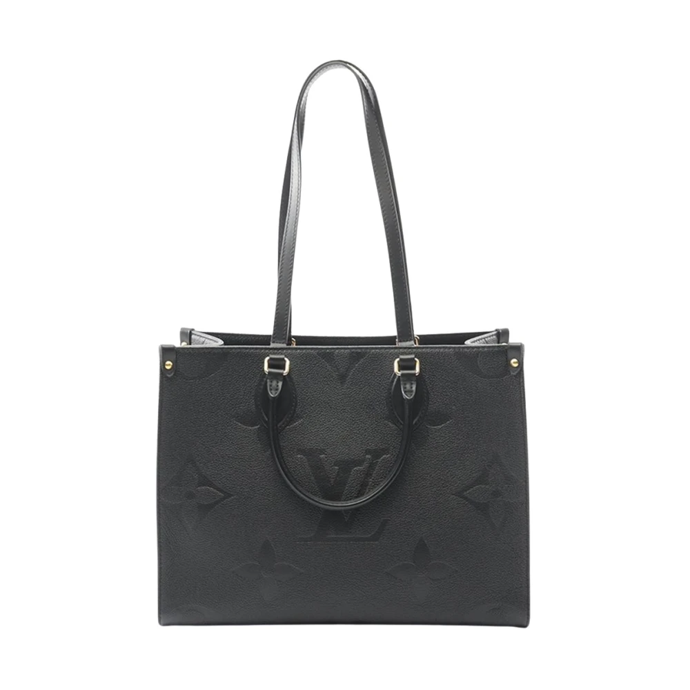 Louis Vuitton Vintage Svart Pre-Owned Monogram Embossed Leather Tote Bag