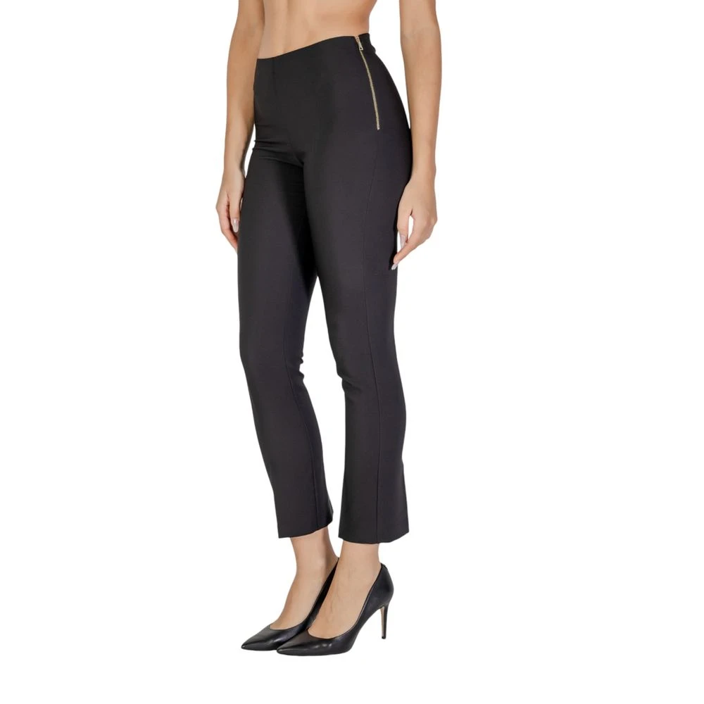 Sandro Ferrone Zwarte Polyester Jeans & Broek Black Dames