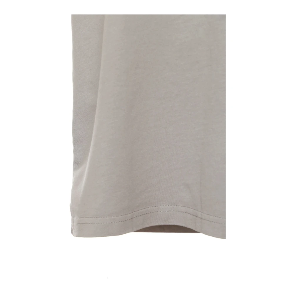 American vintage Casual Geribbeld T-shirt Gray Heren