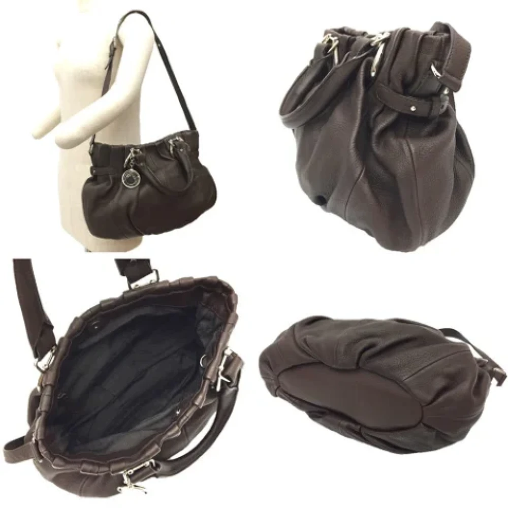 Celine Vintage Pre-owned Leather celine-bags Brown Dames