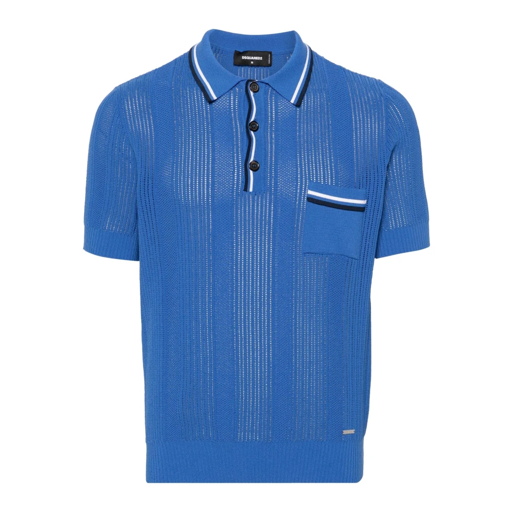 Dsquared2 Polo Shirts Blue Heren