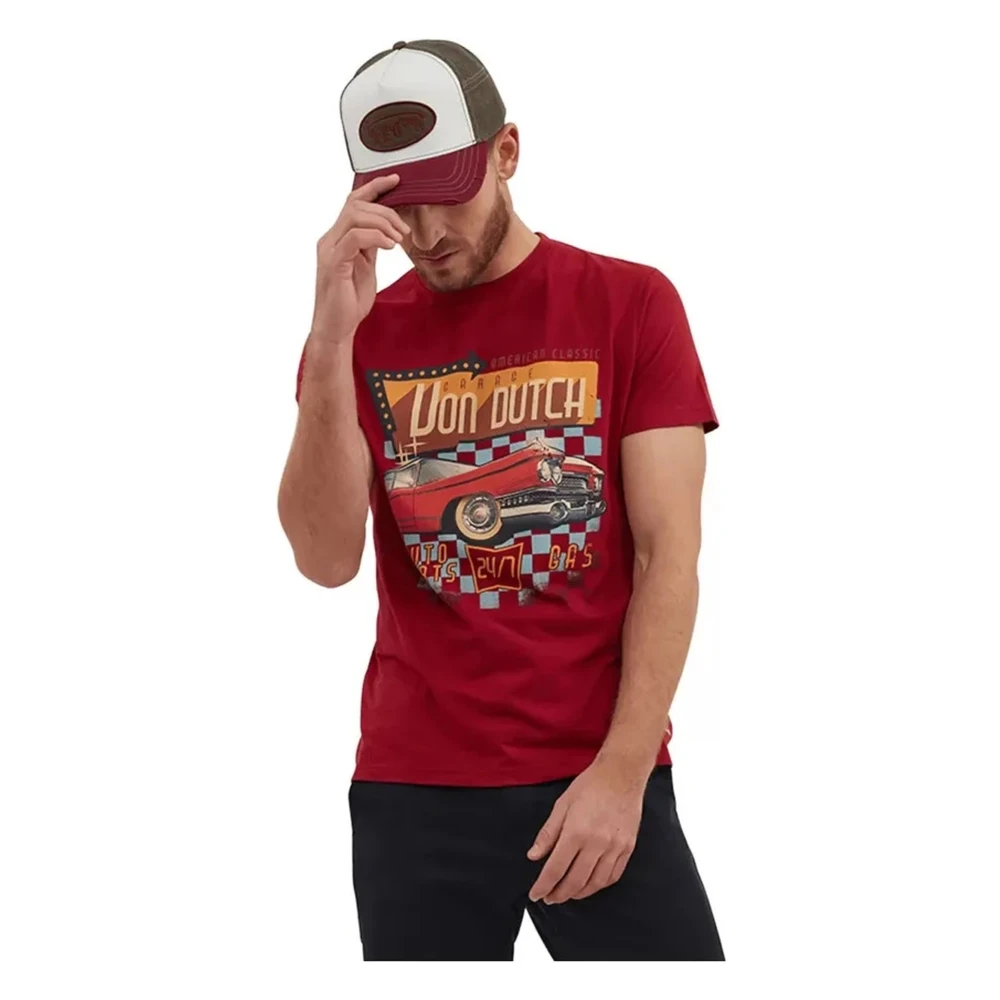Von Dutch Granate Dinn Tee Red Heren