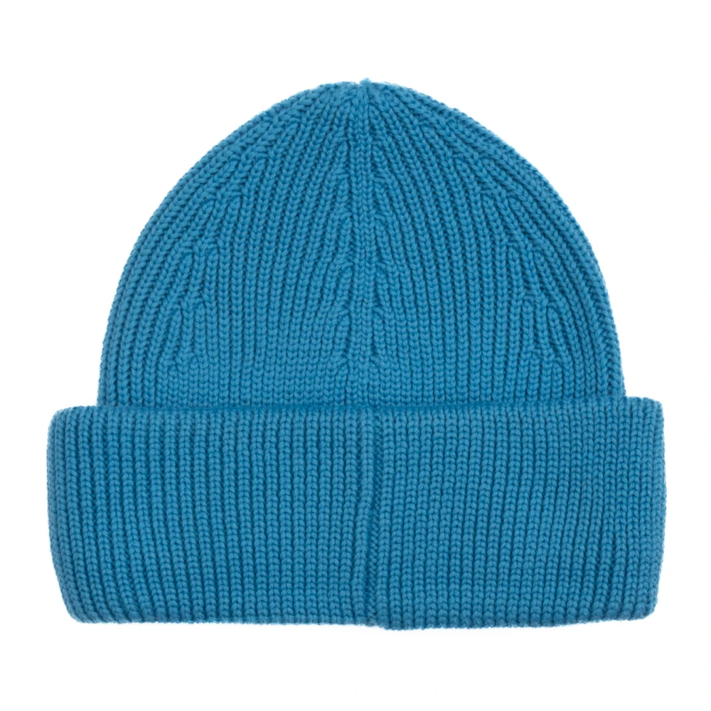 Roberto Collina Geribbelde Merinowol Hoofdtelefoon Blauw Blue Unisex