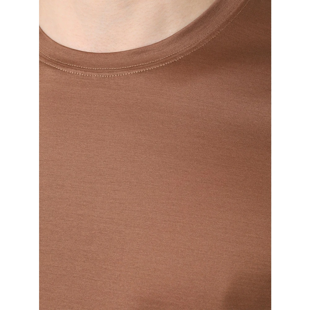 Gran Sasso Casual T-shirt Polo Brown Heren