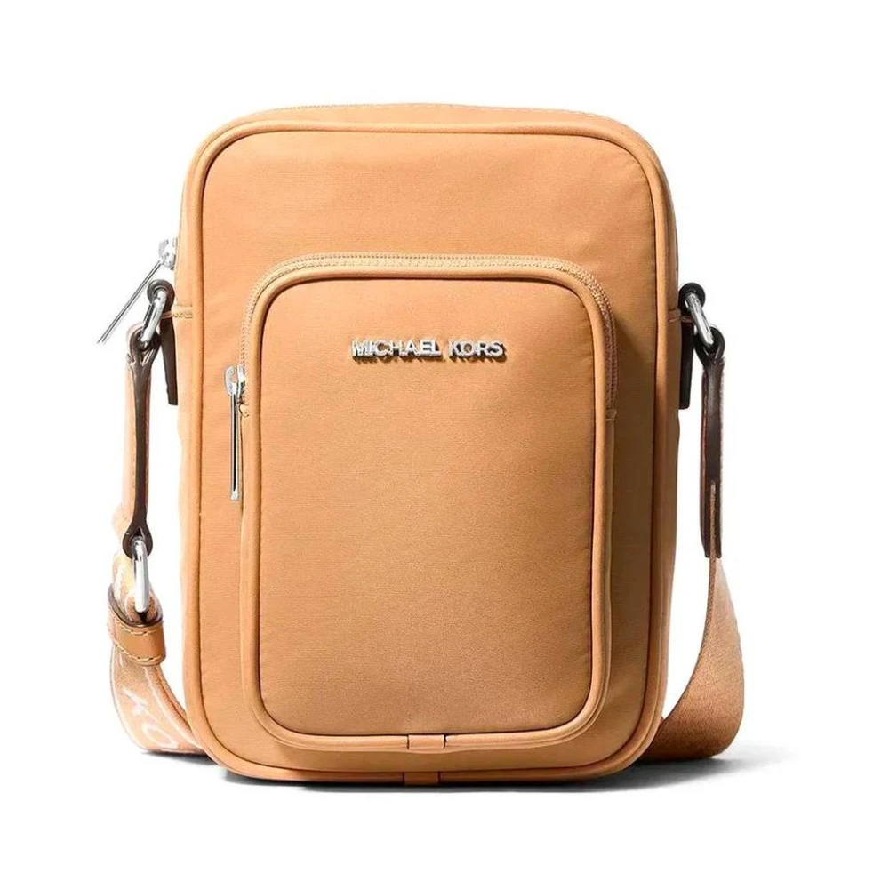 Michael Kors Women's Brown Khai Small Nylon Crossbody Bag