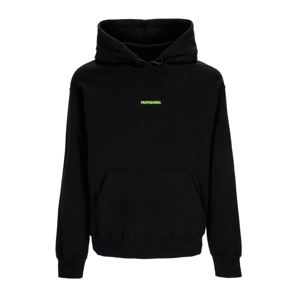 Propaganda Zwarte hoodie met ribstijl Black Heren