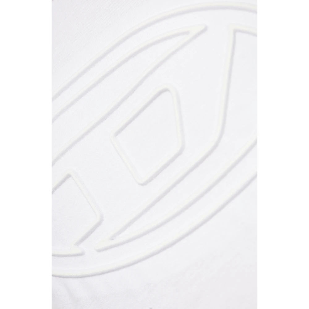 Diesel Mouwloos T-shirt T-Bisco-Bigoval White Heren