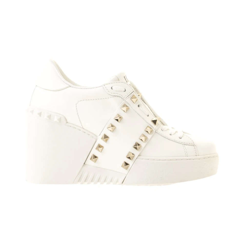 Valentino Garavani Open Disco Wedge Trainer White Dames