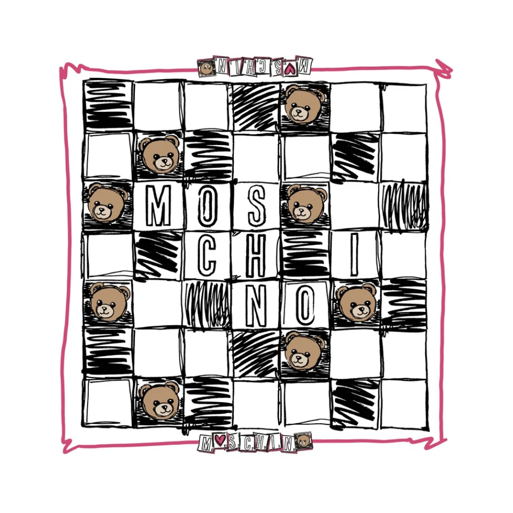 Moschino Multicolor Silk Scarves, Female, One Size, Printed Silk Crepe Scarf