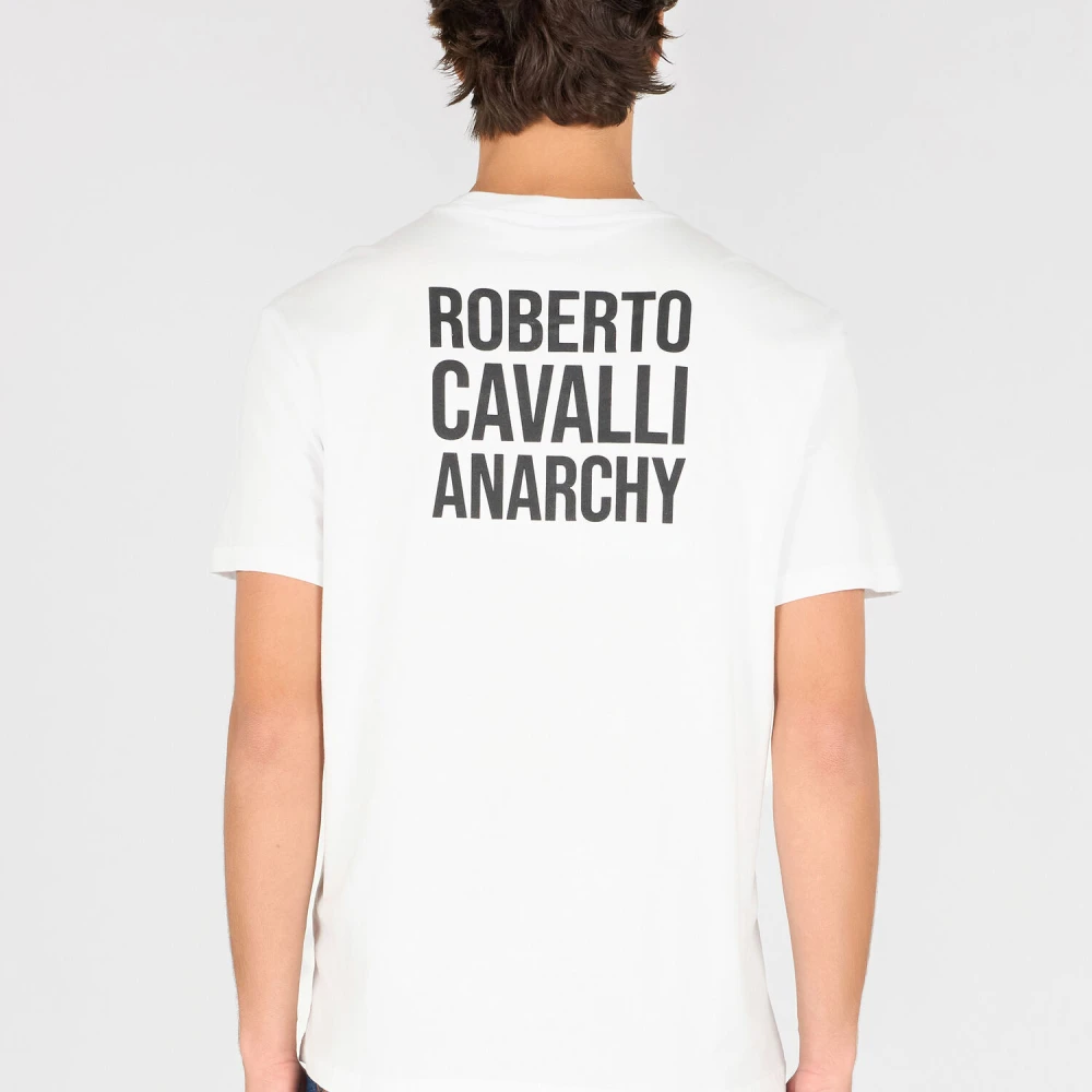 Roberto Cavalli Dierenprint Crew-neck T-shirt White Heren
