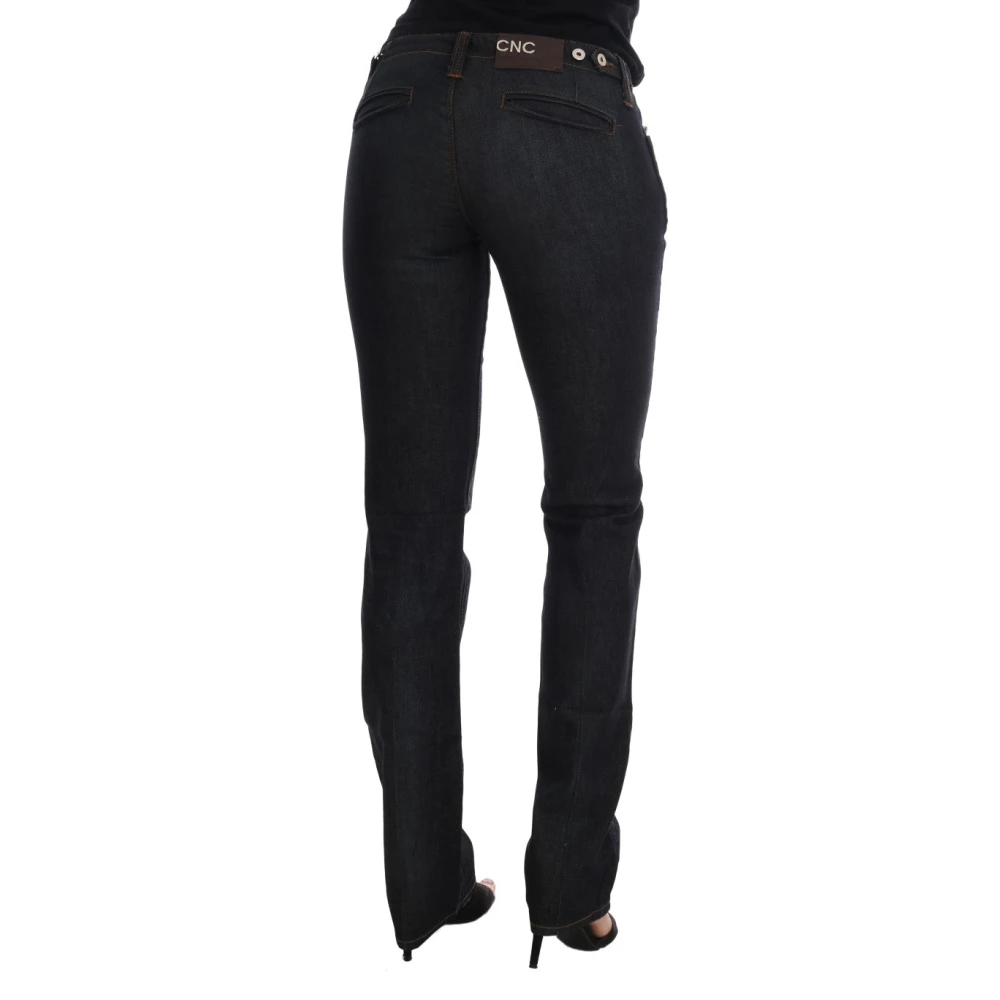 Costume National Slim Fit Donkerblauwe Jeans Blue Dames