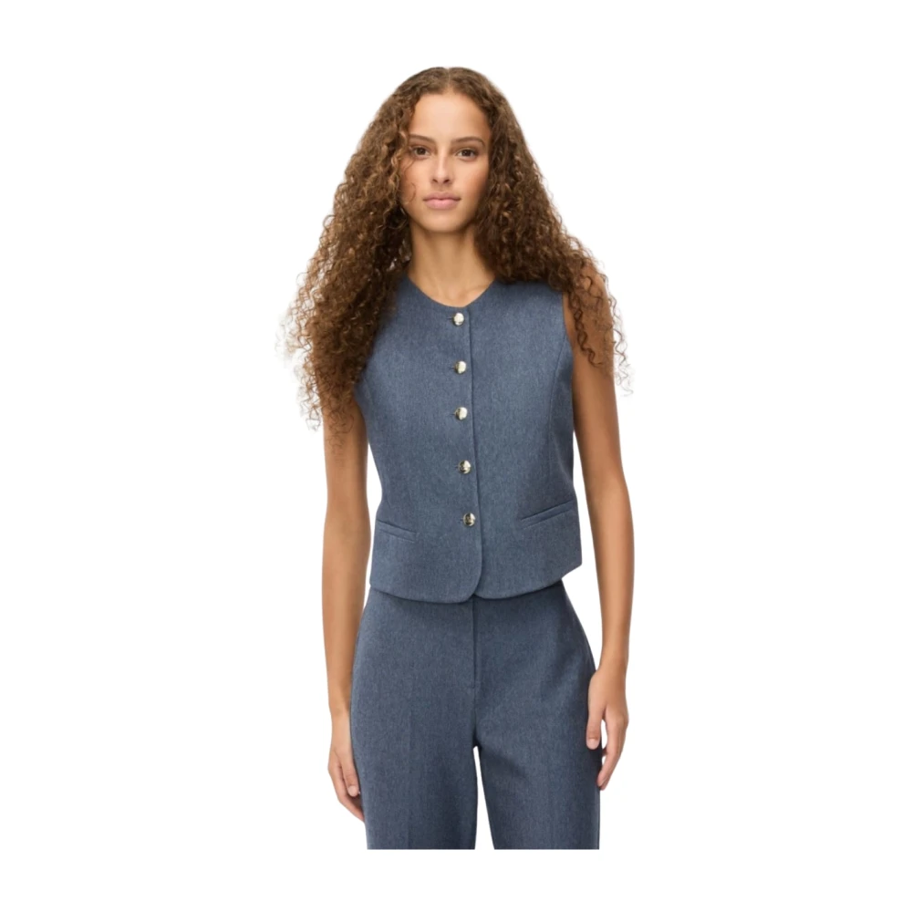 Iblues Blue Gilet - Female - Waistcoats - S - Jackets