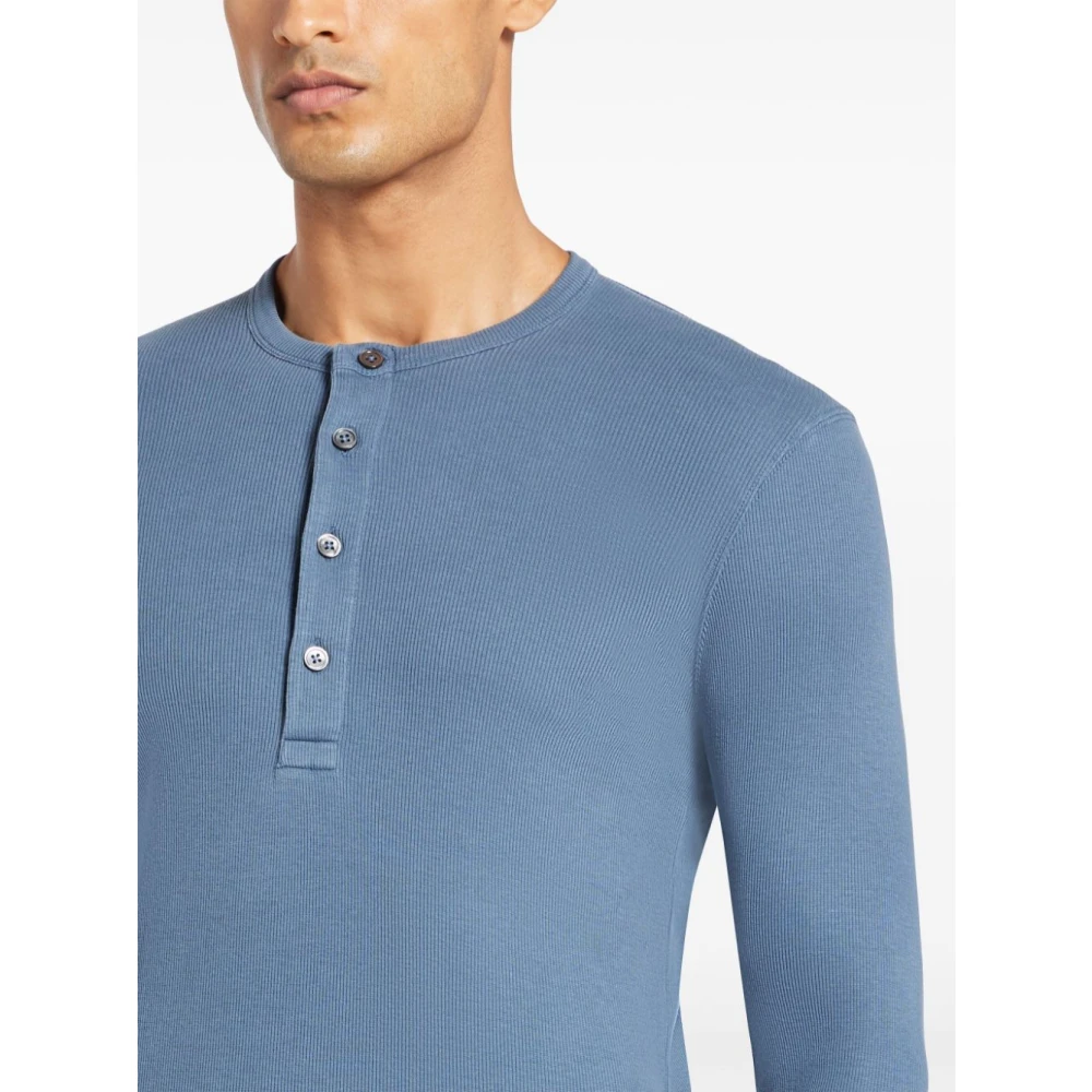 Tom Ford Blauwe T-shirts en Polos Blue Heren